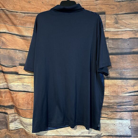 Ben Hogan Performance Men's Polo Shirt Blue Striped Short Sleeve Golf Top XXL - Picture 4 of 7